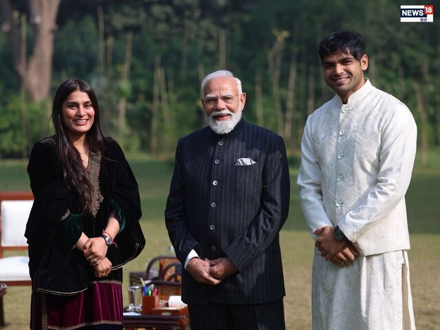 नीरज चोपड़ा ने पत्नी हिमानी संग PM मोदी से की मुलाकात, इन मुद्दों पर हुई चर्चा