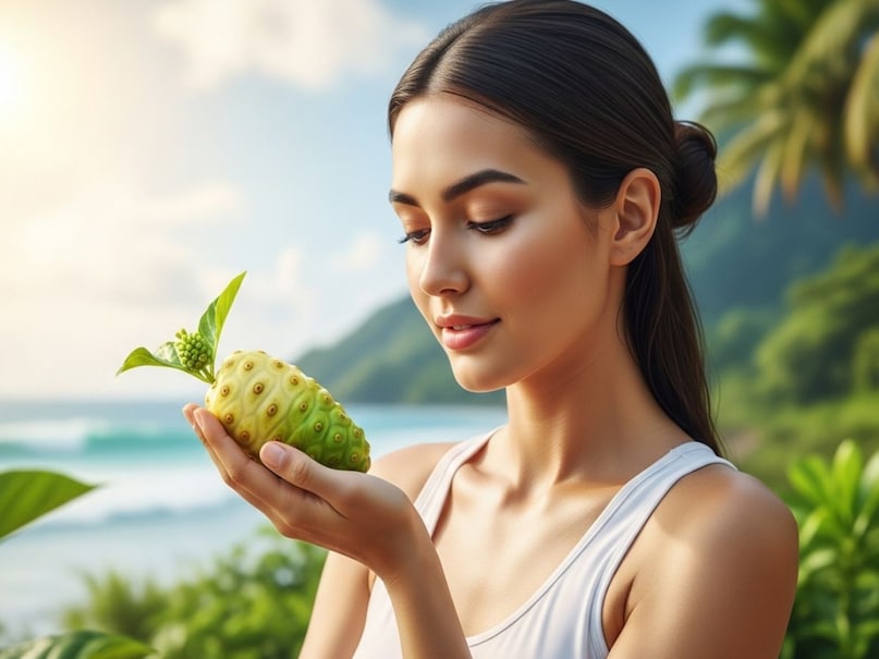 नोनी एंटी इंफ्लेमेटरी गुणों का अच्छा स्रोत माना जाता है. ऐसे में त्वचा की सूजन, लालिमा और जलन आदि की परेशानी होने पर इसका सेवन किया जा सकता है. इसके पत्तों में कई तत्व ऐसे पाए जाते हैं, जो एक एंटी बैक्टीरियल की तरह काम करते हैं. इन पत्तों की मदद से घाव को संक्रमित होने से बचाया जा सकता है. (Image- AI) नोनी एंटी इंफ्लेमेटरी गुणों का अच्छा स्रोत माना जाता है. ऐसे में त्वचा की सूजन, लालिमा और जलन आदि की परेशानी होने पर इसका सेवन किया जा सकता है. इसके पत्तों में कई तत्व ऐसे पाए जाते हैं, जो एक एंटी बैक्टीरियल की तरह काम करते हैं. इन पत्तों की मदद से घाव को संक्रमित होने से बचाया जा सकता है. (Image- AI)