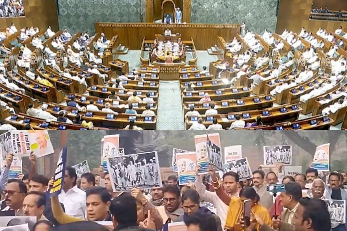 Live: जी राम जी बिल पर संसद परिसर में विपक्षी सदस्यों का धरना प्रदर्शन