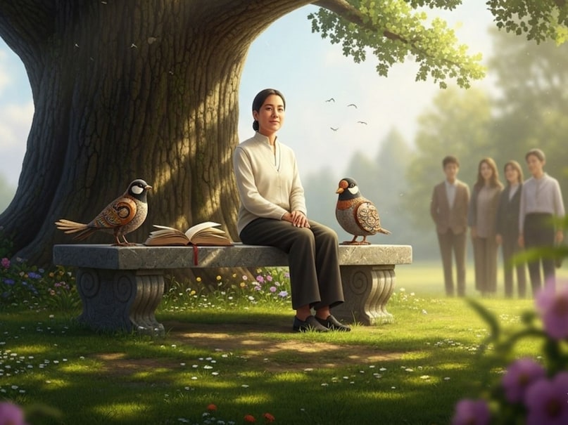  सिर्फ खुद को ही आगे दिखाने की बजाय, दूसरों को भी क्रेडिट दें. इससे आपको बिना कहे ही सम्मान मिलता है.  (Image- AI) 