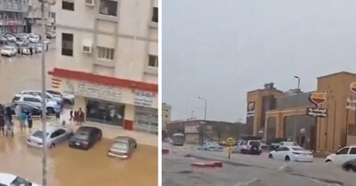 सऊदी अरब में बारिश.