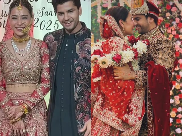 पहाड़ी नथ-गलोबंध पहने नजर आईं दुल्हन सारा खान, मुकुट में खूब सजे दूल्हे कृष