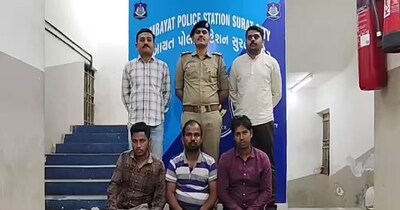 सूरत में नकली नोटों के साथ गिरफ्तार.