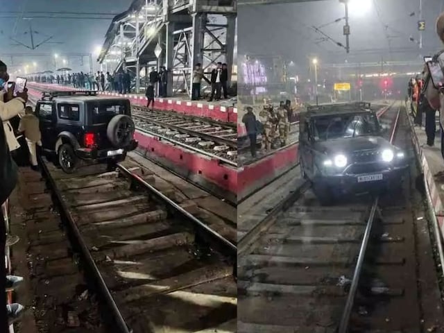 ‘साइकोलॉजिकल टेस्ट होना चाहिए!’ रेलवे ट्रैक पर थार दौड़ाने का वीडियो वायरल