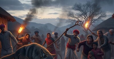 बहराइच में भेड़िया ने 4 माह के बच्चे को उठाया. (AI Image)