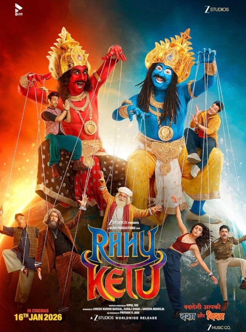   Rahu Ketu (Release Date: January 16): Rahu Ketu is a comedy entertainer that brings back the beloved Fukrey duo Pulkit Samrat and Varun Sharma in an ensemble cast. The quirky film follows two clueless yet endearing characters born from writer Churulal’s magical notebook. Sent on a chaotic mission to recover it from the sly Meenu Taxi, their journey leads to shocking truths about their existence, unexpected encounters with a dangerous drug mafia, and a fight to take charge of their own destiny.