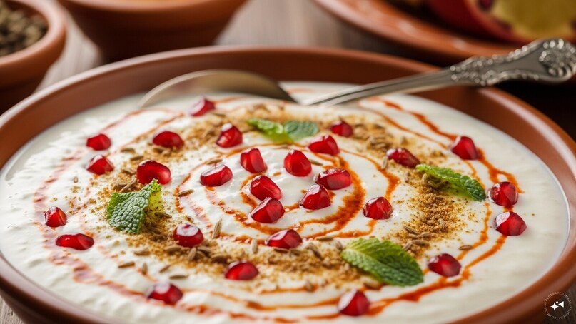 Pomegranate Raita: With juicy pomegranate seeds and a tangy yogurt base, this raita is both sweet and tart. Packed with antioxidants, it adds a vibrant touch to your meal and supports immune health during the colder months.