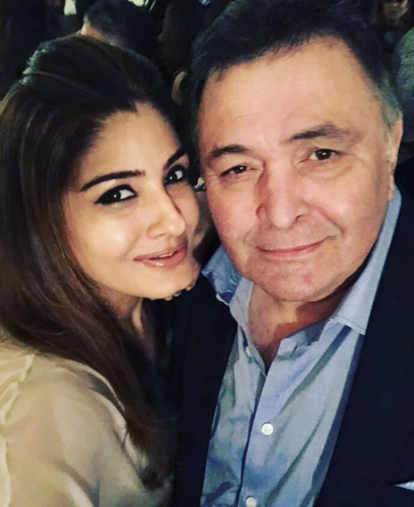 On Rishi Kapoor’s demise, Raveena Tandon posted a throwback picture and a clip of his newspaper interview. She captioned the posts as “Just totally love you! Seems like a part of my life, my childhood memories, my now... all taken away so fast. Not fair chintu uncle. Not fair on all of us Couldn’t even say a goodbye. We will miss you terribly. #memories. His infectious laughter, his wit, incidents, even when he used to scold me on sets when working with him.”