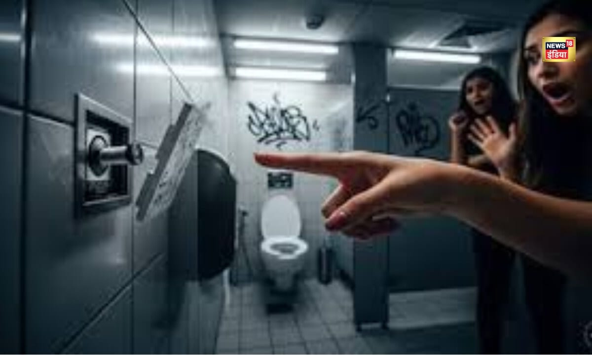 सिनेमा देखने गए थे लोग सामने आया गंदा खेल! लेडीज टॉयलेट में छुपा कैमरा भीड़ ने आरोपी को दबोचा
