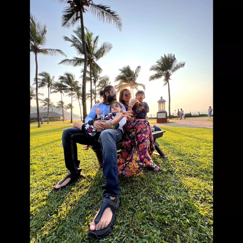 Yash is married to Radhika Pandit. The couple has two children, Ayra and Yatharv. (Image: Instagram)