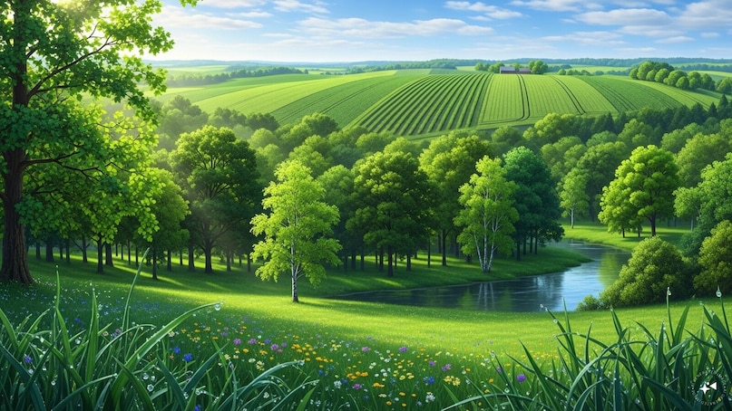 Green is known as the Colour of Life because it surrounds us in plants, trees, grass, and crops. These plants provide food, oxygen, and shelter, supporting every living being. Seeing green fields or forests instantly reminds us of life, for without them, life on Earth could not exist.