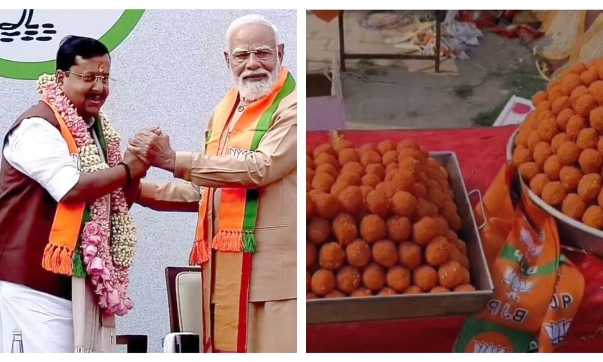 नितिन नबीन के राष्ट्रीय अध्यक्ष बनने पर पैतृक गांव अमांवा में जश्न, बांटे गए लड्डू