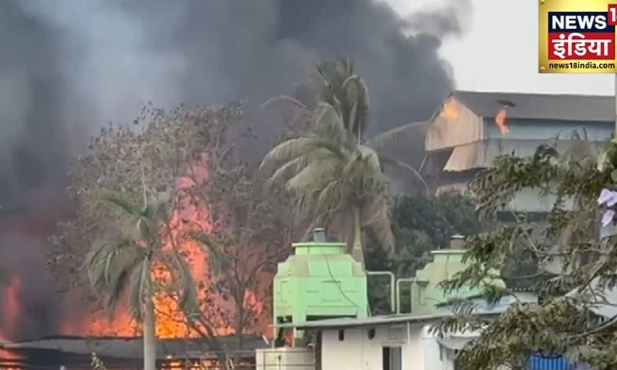 आग की तेज लपटें फैक्टरी से उठती देख लोगों के उड़ गए होश... नवी मुंबई में आग का खौफनाक मंजर