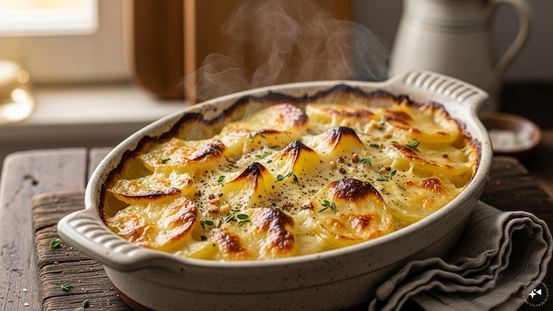 Gratin Dauphinois (France): France’s gratin dauphinois layers thinly sliced potatoes with cream, garlic, and butter, then bakes them until tender and golden. Unlike cheesy gratins, it relies on slow cooking and rich dairy for depth, elegance, and indulgent comfort at the table traditionally.