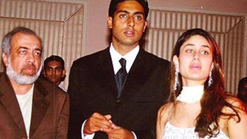This picture is from the music launch of Kareena Kapoor’s debut film Refugee, in which she starred opposite Abhishek Bachchan. In the image, a young Kareena looks visibly excited at J.P. Dutta’s star-studded premiere, which saw the entire film industry turning up in large numbers to bless the star kids. Kareena is seen posing happily with her director and co-star. Her parents, Babita and Randhir Kapoor, were also present at the event, making it a memorable milestone in her journey into Bollywood. 