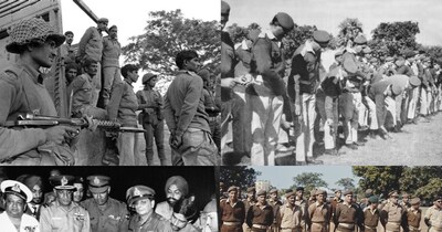 16 दिसंबर 1971 को ढाका में 93,000 पाकिस्तानी सैनिकों ने भारतीय सेना के सामने आत्मसमर्पण किया था.