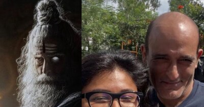 अक्षय खन्ना डायरेक्टर पूजा कोल्लूरू के साथ. 