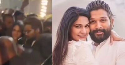 अल्लू अर्जुन अपनी पत्नी स्नेहा रेड्डी के साथ. (फोटो साभारः इंस्टाग्राम/एक्स)