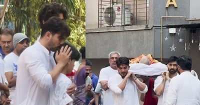 अर्जुन बिजलानी के ससुर के अंतिम संस्कार पर भावुक थे. फोटो साभार- विरल भयानी.