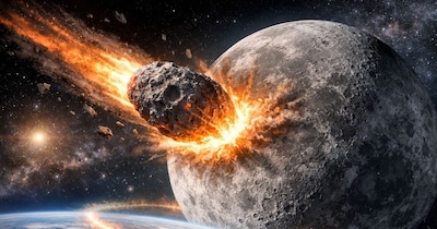 2032 में चंद्रमा से टकरा सकता है एस्टेरॉयड 2024 YR4 (AI इमेज) 