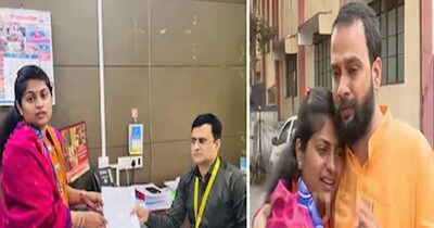 BJP की पूजा मोरे जाधव ने विरोध और सोशल मीडिया विवाद के बाद नामांकन वापस लिया. (फोटो News18)