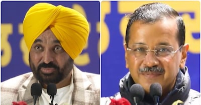 भगवंत मान और केजरीवाल ने कांग्रेस और अकाली दल पर हमला बोला.