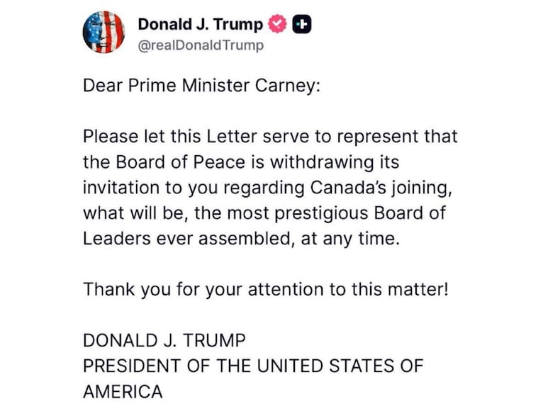 Trump Hate Letter to Mark Carney, Why POTUS Withdraws Canada Board Of Peace Invitation. America Canada Relations, Trump Mark Carney, Canada America Relations