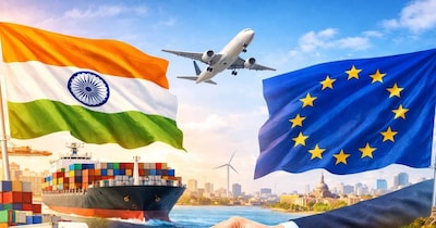 अमेरिकी टैरिफ से प्रभावित निर्यात को ईयू की ओर मोड़ सकता है भारत, एफटीए से मिल सकती है बड़ी राहत. (Image:AI) 