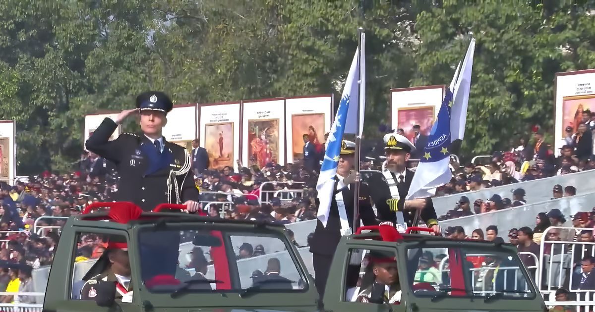 गणतंत्र दिवस समारोह: कर्तव्य पथ पर तिरंगे के साथ क्यों लहराता दिखा यूरोपीय यूनियन का झंडा
