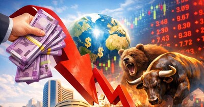 जनवरी में ही झटका: विदेशी निवेशकों ने दो दिन में 7,608 करोड़ निकाले. (Image:AI)