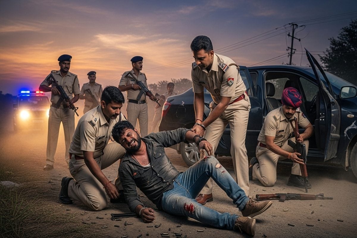 बिहार में आधी रात को योगी स्टाइल में ठायं-ठायं, लॉरेंस बिश्नोई गैंग का एनकाउंटर, खतरनाक शूटर परमानंद यादव अरेस्ट