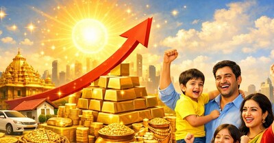 शेयर बाजार सुस्त, सोना बना सहारा; 2025 में भारतीय घरों की नेटवर्थ में रिकॉर्ड इजाफा. (Image:AI)