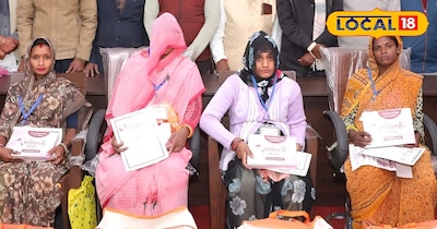 ग्राम पंचायतों में गर्भवती महिलाओं को पोषण किट का वितरण