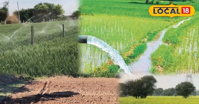 खेत पर सिंचाई करते किसान