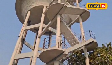 बंद पड़ी पानी की टंकी। 