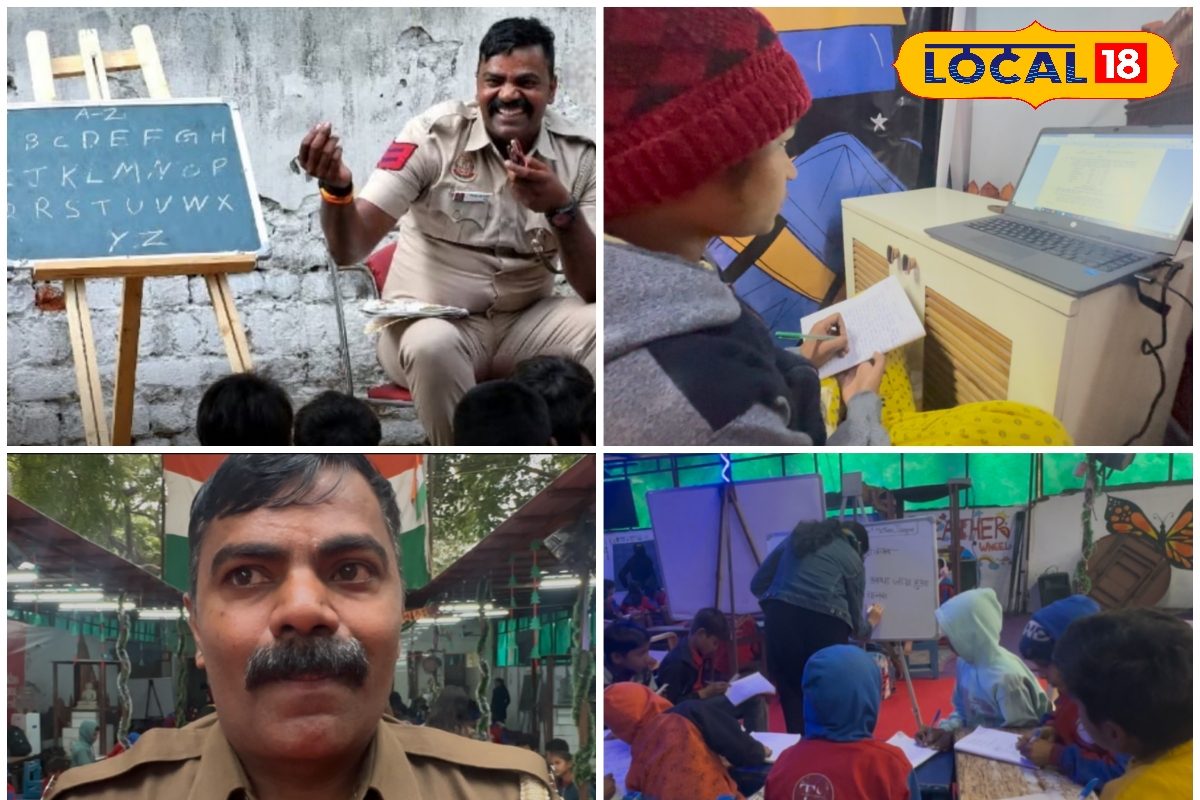 दिल्ली पुलिस जवान की पहल बच्चों को देखा अनपढ़ तो देने लगे फ्री क्लास कई बच्चों की बदली किस्मत