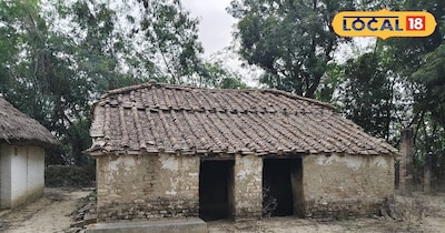 गढ़ा आश्रम में बनाया गया छपरा 