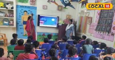 गाजियाबाद के आंगनबाड़ी केंद्र हुए 'स्मार्ट', नौनिहाल अब कार्टून से पढ़ेंगे स्मार्ट टीवी पर.