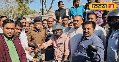 पुलिस अधीक्षक नरेंद्र सिंह मीणा सहित साथी समूह के सदस्य जुगाड़ लगाते हुए