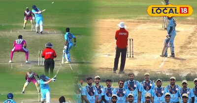 बल्लेबाजी करते क्रिकेटर काव्यांश राजपुरोहित