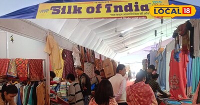जयपुर के जवाहर कला केंद्र में चल रहा सिल्क इंडिया फेयर। 