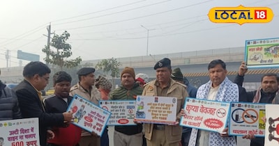 फरीदाबाद में सड़क सुरक्षा का रिफ्लेक्टर अभियान.