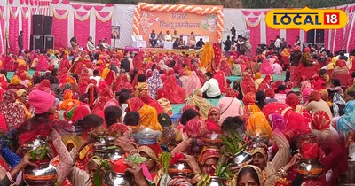 करौली में महिलाओं ने निकाली विशाल कलश यात्रा..