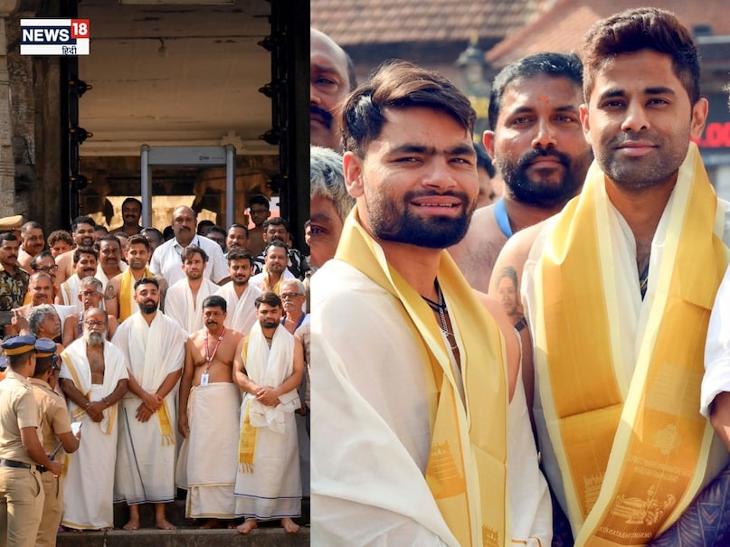 पद्मनाभ मंदिर में भारतीय क्रिकेट टीम