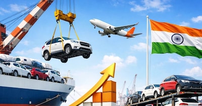 2025 में भारत की ऑटो एक्सपोर्ट रफ्तार तेज, कार से लेकर दुपहिया तक वाहन निर्यात में दर्ज हुई 24% की बड़ी बढ़त. (Image:AI)