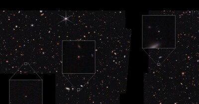 जेम्स वेब स्पेस टेलीस्कोप ने हाल ही में इन अजीब कॉस्मिक ऑब्जेक्ट्स को कैप्चर किया है. (Image credit: NASA, ESA, CSA, S. Finkelstein (UT Austin), Image Processing: A. Pagan (STScI))