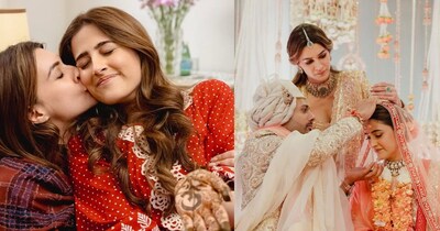 कृति सेनन की छोटी बहन नुपुर सेनन ने अपने लॉन्ग टाइम पार्टनर स्टेबिन बेन के साथ उदयपुर में शादी की. दोनों ने 10 और 11 जनवरी को ईसाई और हिंदू रीति-रिवाजों के साथ शादी की. इस शादी में फैमिली और करीबी दोस्त शामिल हुए. शादी के बाद मुंबई में बॉलीवुड सितारों के लिए शानदार रिसेप्शन रखा गया. (फोटो साभारः इंस्टाग्राम @kritisanon)