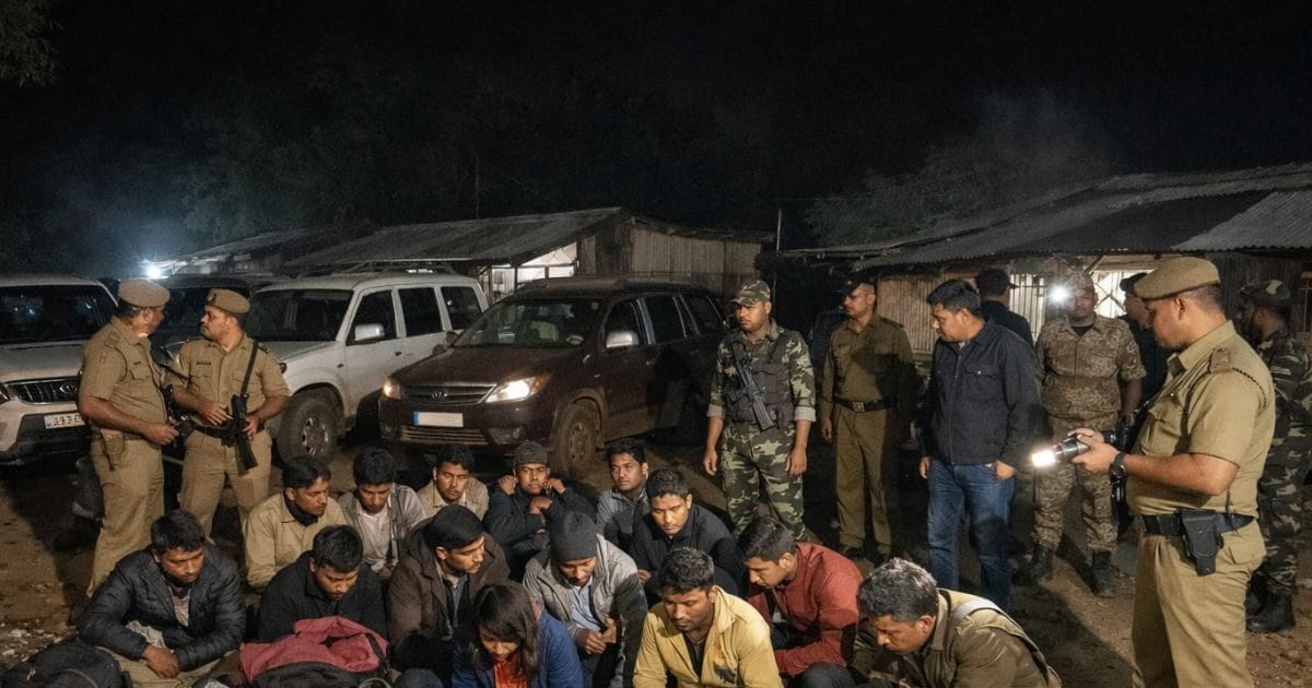 आधी रात को बॉर्डर पर मची अफरा-तफरी, मेघालय पुलिस ने 18 बांग्लादेशियों को दबोचा, 5 गाड़ियां जब्त