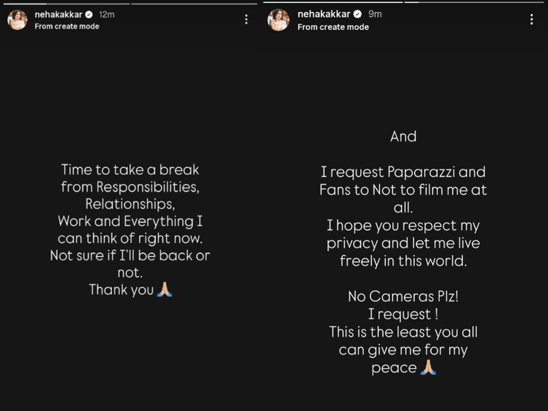 Neha kakkar post- Neha kakkar post-