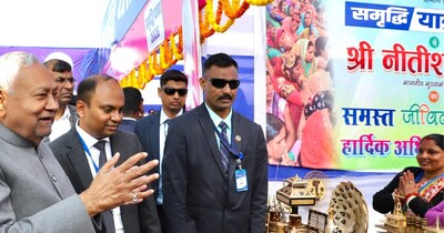 नीतीश कुमार की समृद्धि यात्रा गुरुवार को बिहार के समस्तीपुर पहुंची.